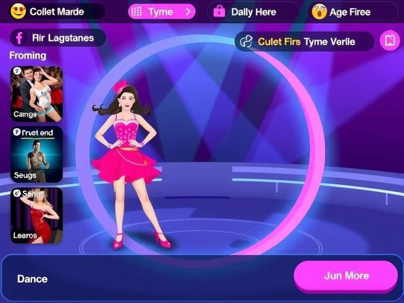 Diva Dance Dynamo interface showing dance moves